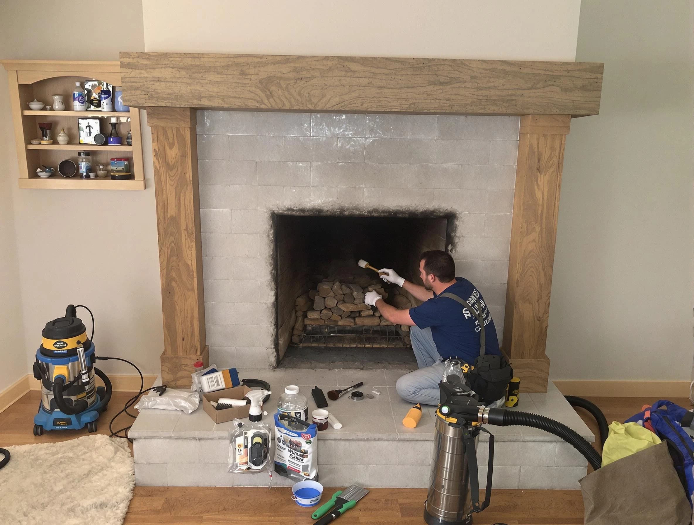 Detailed creosote removal process by Glen Allen Chimney Sweep in Glen Allen, VA