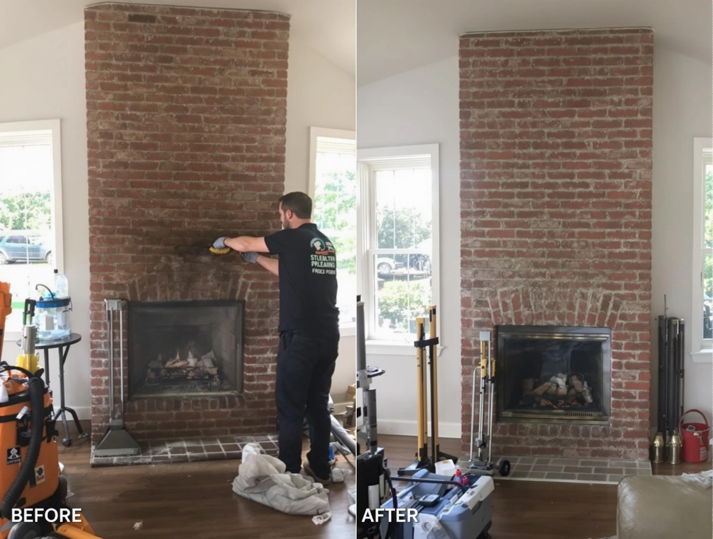 Finished chimney sweeping service by Glen Allen Chimney Sweep in Glen Allen, VA