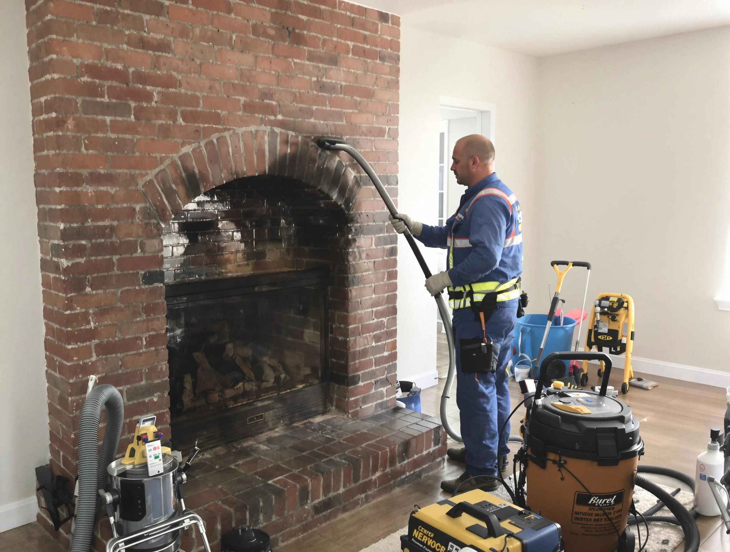 Glen Allen Chimney Sweep expert performing detailed chimney sweep in Glen Allen, VA