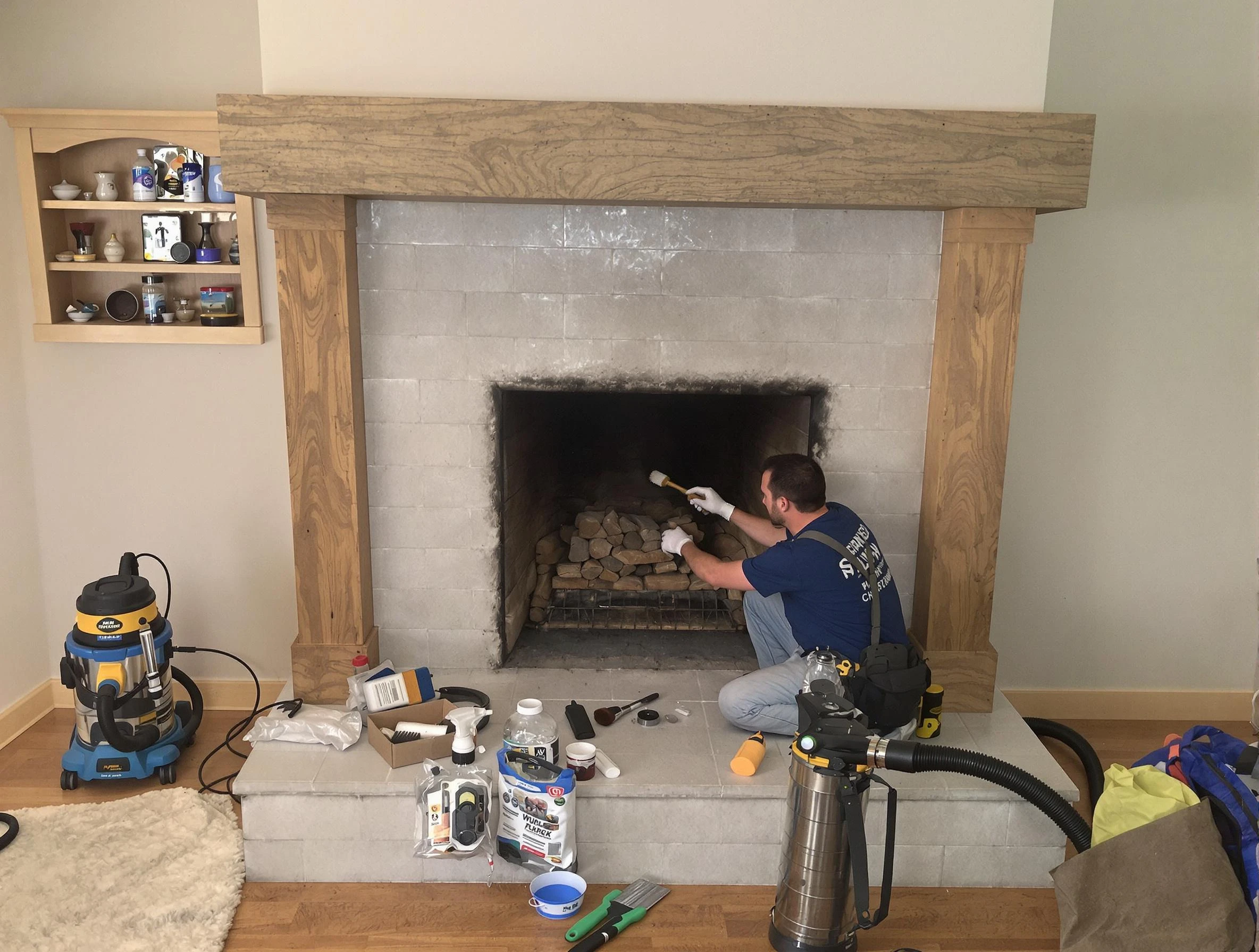 Detailed creosote removal process by Glen Allen Chimney Sweep in Glen Allen, VA