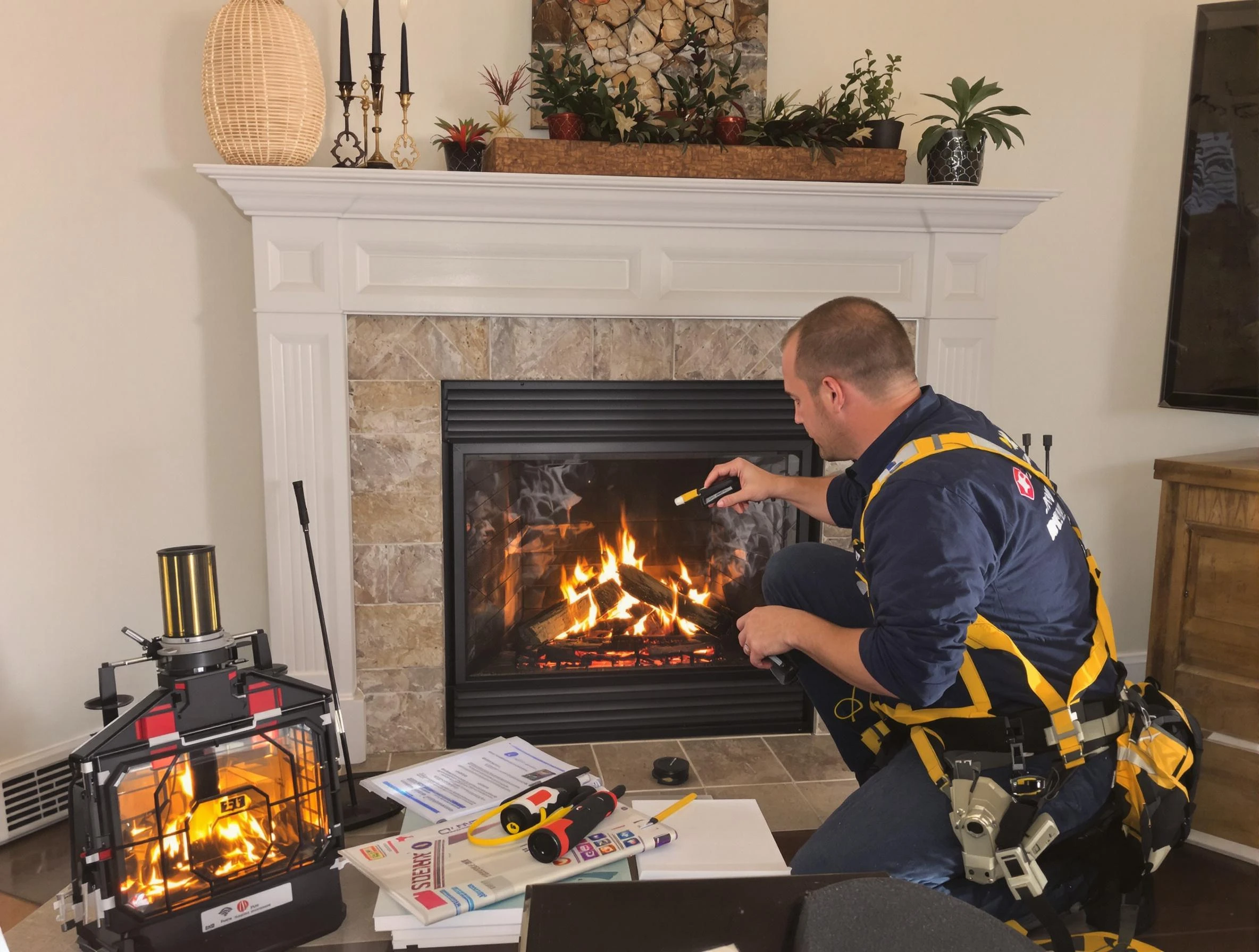 Safety-focused fireplace inspection by Glen Allen Chimney Sweep in Glen Allen, VA
