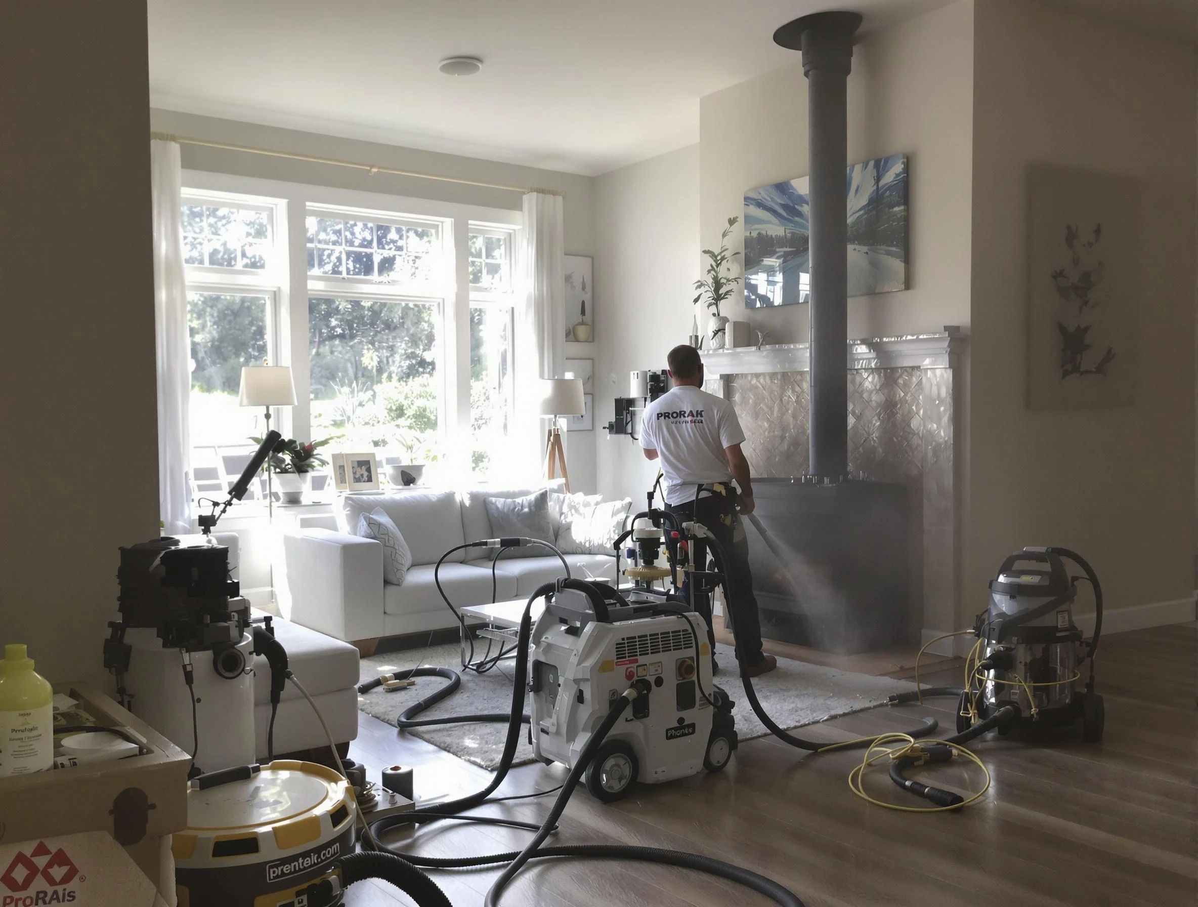 Soot removal service by Glen Allen Chimney Sweep for a fireplace in Glen Allen, VA